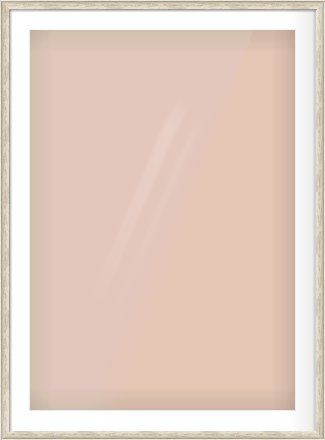 Champagne Silver with Black Sides Cushion Frame for 70 × 100cm artwork, with Smooth White Single Mount