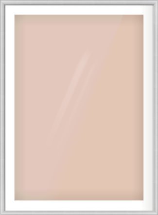 Silver Cushion Frame for 70 × 100cm artwork, with Smooth White Single Mount