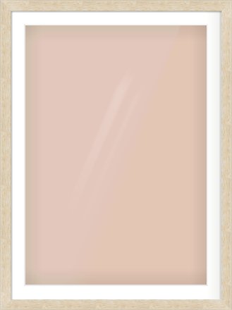 Premium Flat Frame for 70 × 100cm artwork, with Smooth White Single Mount