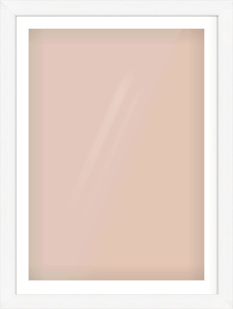 Natural Grain / White Stain Stepped Frame for 70 × 100cm artwork, with Smooth White Single Mount