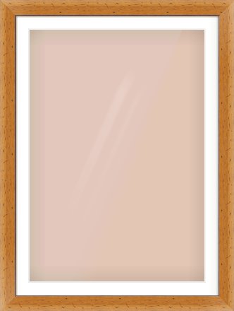 Distressed Pine Reverse Frame for 70 × 100cm artwork, with Smooth White Single Mount
