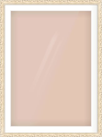 White Decorative Frame for 70 × 100cm artwork, with Smooth White Single Mount