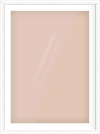 Gloss White Cushion Frame for 70 × 100cm artwork, with Smooth White Single Mount