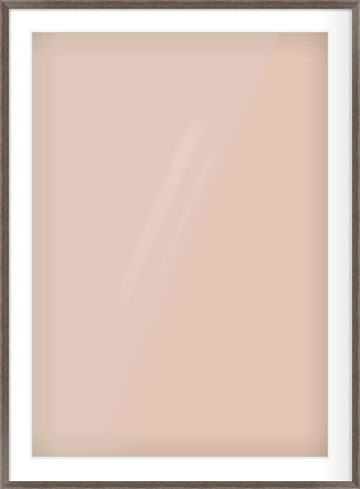 Dark Walnut Flat Frame for 70 × 100cm artwork, with Smooth White Single Mount
