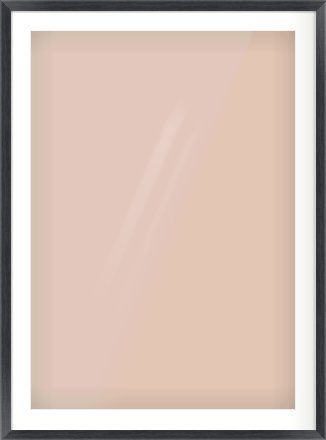 Black Wood Grain Flat Frame for 70 × 100cm artwork, with Smooth White Single Mount