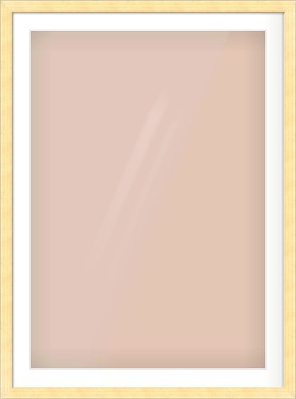 Gold Face, Black Sides Flat Frame for 70 × 100cm artwork, with Smooth White Single Mount