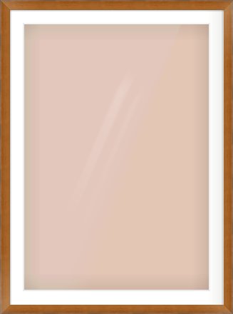 Brushed Bronze with Black Sides Flat Frame for 70 × 100cm artwork, with Smooth White Single Mount