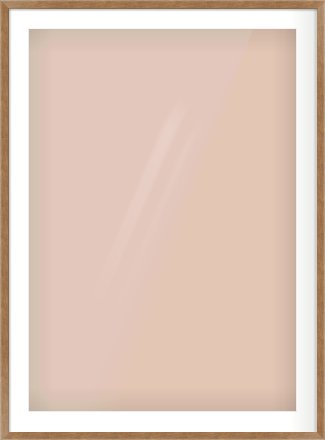 Brushed Bronze with Black Sides Flat Frame for 70 × 100cm artwork, with Smooth White Single Mount