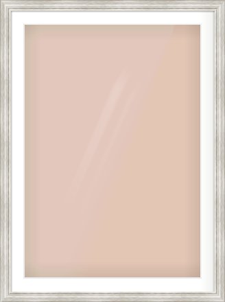 Silver Scoop Frame for 70 × 100cm artwork, with Smooth White Single Mount