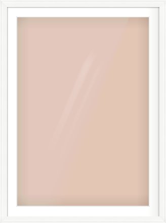 White Scoop Frame for 70 × 100cm artwork, with Smooth White Single Mount