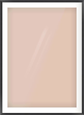 Black Angle Frame for 70 × 100cm artwork, with Smooth White Single Mount