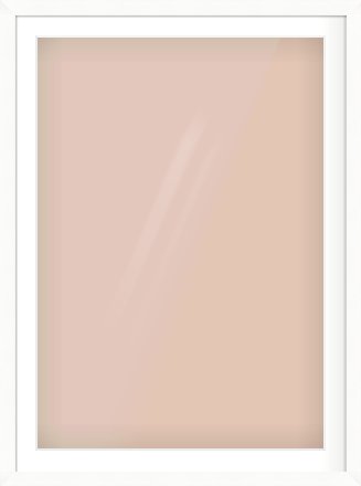 White Bevel Frame for 70 × 100cm artwork, with Smooth White Single Mount
