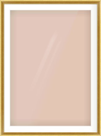 Gold Cushion Frame for 70 × 100cm artwork, with Smooth White Single Mount