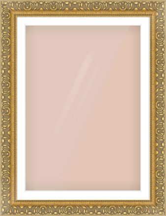 Gold Reverse Frame for 70 × 100cm artwork, with Smooth White Single Mount