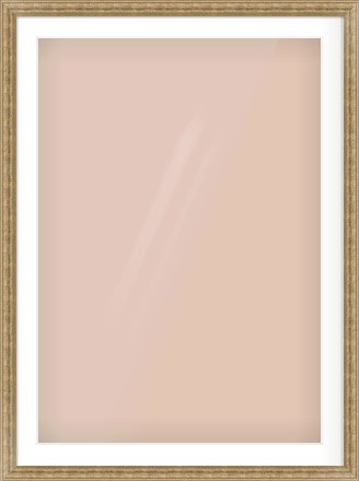 Distressed Gold Dome Frame for 70 × 100cm artwork, with Smooth White Single Mount
