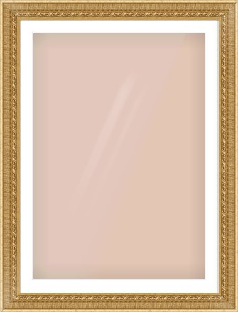 Gold Reverse Frame for 70 × 100cm artwork, with Smooth White Single Mount