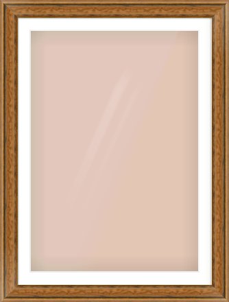 Gold Scoop Frame for 70 × 100cm artwork, with Smooth White Single Mount