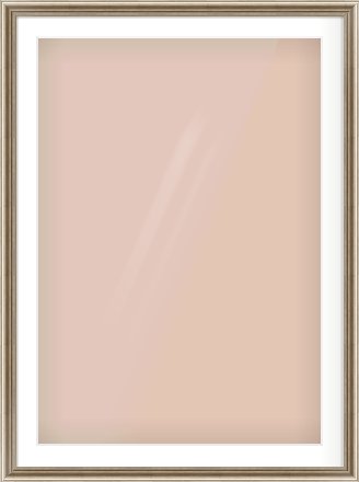 Silver Cushion Frame for 70 × 100cm artwork, with Smooth White Single Mount