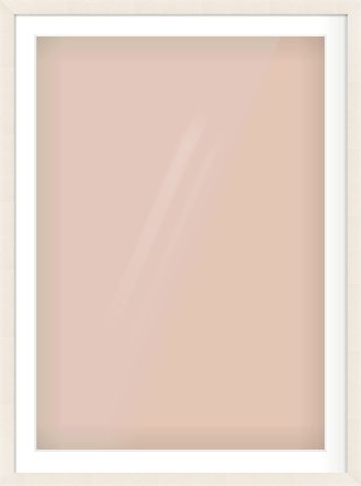 White Flat Frame for 70 × 100cm artwork, with Smooth White Single Mount
