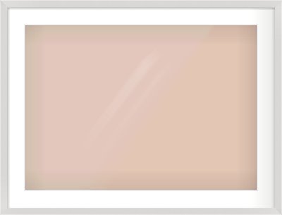 Silver Flat Frame for 700 × 500mm artwork, with Smooth White Single Mount