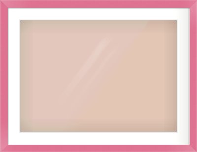 Pink Paint Flat Frame for 700 × 500mm artwork, with Smooth White Single Mount