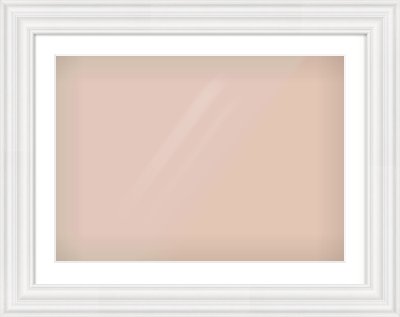 White Spoon Frame for 700 × 500mm artwork, with Smooth White Single Mount