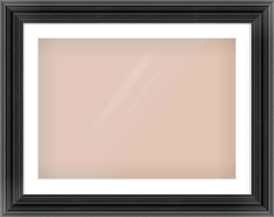 Black Spoon Frame for 700 × 500mm artwork, with Smooth White Single Mount