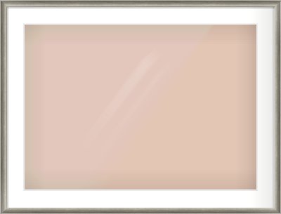 Silver Cushion Frame for 700 × 500mm artwork, with Smooth White Single Mount