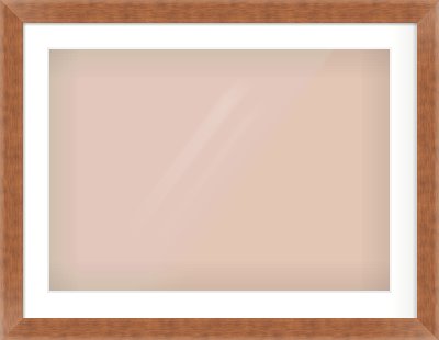 Bronze Flat Frame for 700 × 500mm artwork, with Smooth White Single Mount