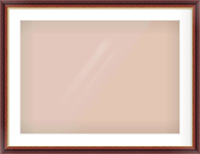 Brown Reverse Frame for 700 × 500mm artwork, with Smooth White Single Mount