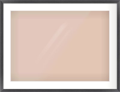 Black Flat Frame for 700 × 500mm artwork, with Smooth White Single Mount