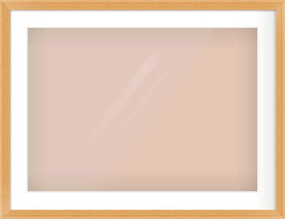 Oak Veneer Flat Frame for 700 × 500mm artwork, with Smooth White Single Mount