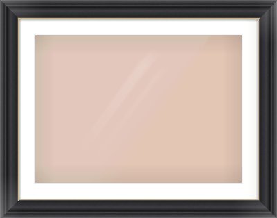 Black/Gold Scoop Frame for 700 × 500mm artwork, with Smooth White Single Mount