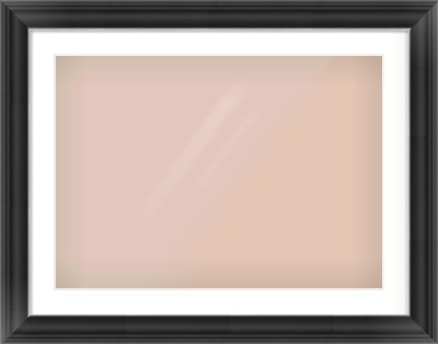 Black/Silver Scoop Frame for 700 × 500mm artwork, with Smooth White Single Mount