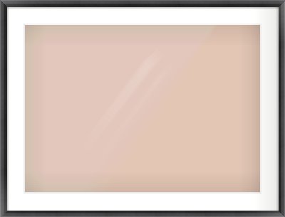 Black Angle Frame for 700 × 500mm artwork, with Smooth White Single Mount