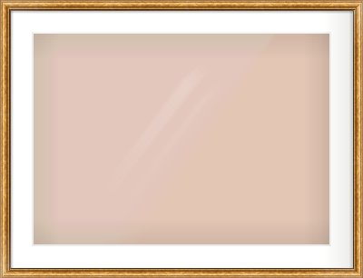 Gold Cushion Frame for 700 × 500mm artwork, with Smooth White Single Mount