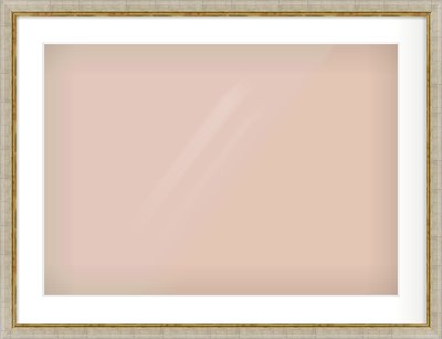 Silver Foil Flat Frame for 700 × 500mm artwork, with Smooth White Single Mount