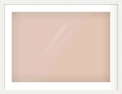 White Flat Frame for 700 × 500mm artwork, with Smooth White Single Mount