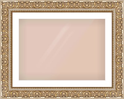 Silver / Gold Reverse Frame for 700 × 500mm artwork, with Smooth White Single Mount