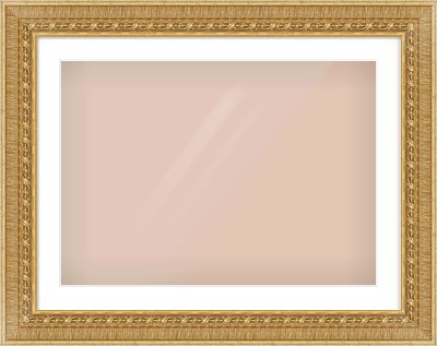 Gold Reverse Frame for 700 × 500mm artwork, with Smooth White Single Mount