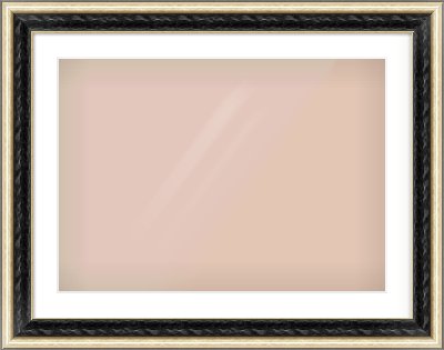 Black & Champagne Silver Spoon Frame for 700 × 500mm artwork, with Smooth White Single Mount