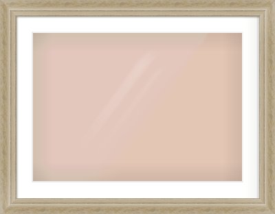 Ivory Scoop Frame for 700 × 500mm artwork, with Smooth White Single Mount
