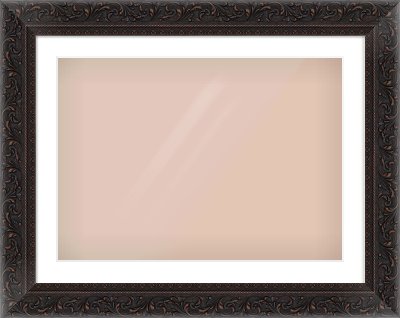 Black Reverse Frame for 700 × 500mm artwork, with Smooth White Single Mount