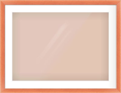 Bronze Flat Frame for 700 × 500mm artwork, with Smooth White Single Mount