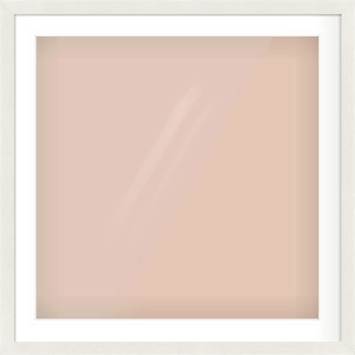 White Flat Frame for 700 × 700mm artwork, with Smooth White Single Mount