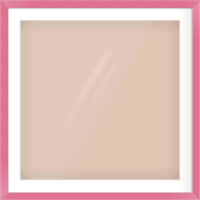 Pink Paint Flat Frame for 700 × 700mm artwork, with Smooth White Single Mount