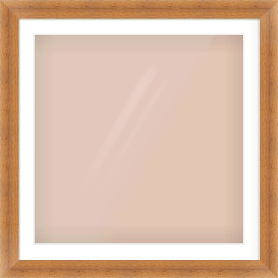 Antique Pine Flat Frame for 700 × 700mm artwork, with Smooth White Single Mount