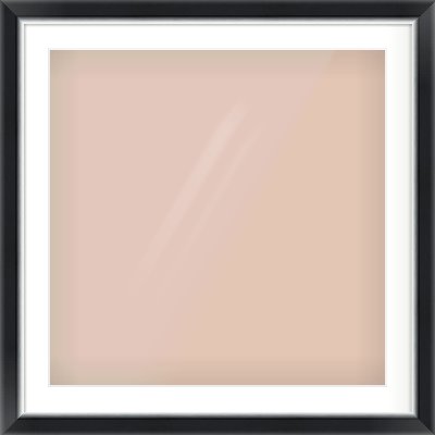 Black/Silver Reverse Frame for 700 × 700mm artwork, with Smooth White Single Mount