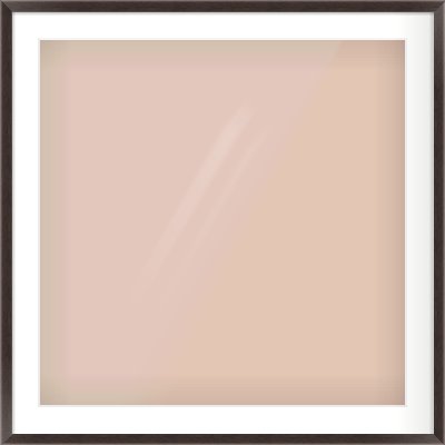 Brown Flat Frame for 700 × 700mm artwork, with Smooth White Single Mount