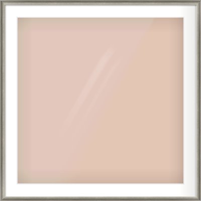 Silver Cushion Frame for 700 × 700mm artwork, with Smooth White Single Mount